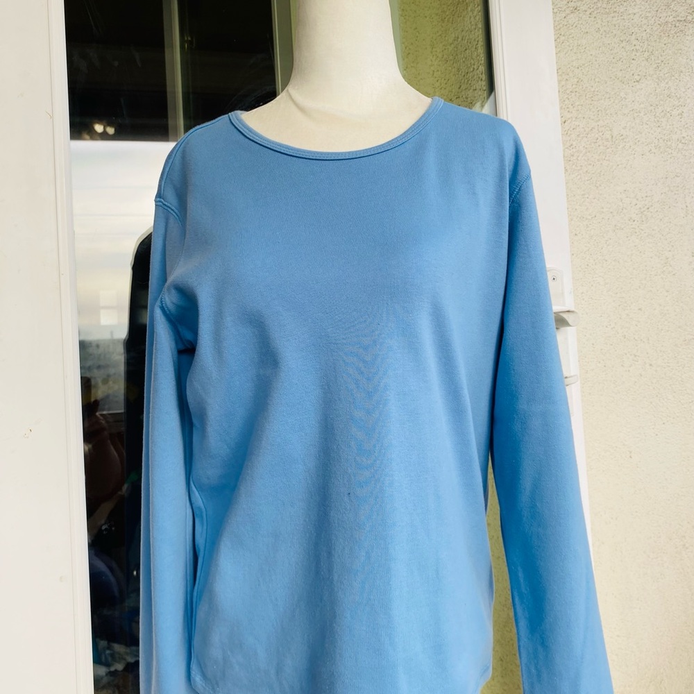 High Sierra Blue Long Sleeve Tee Shirt XL Cotton Casual Basic Top
